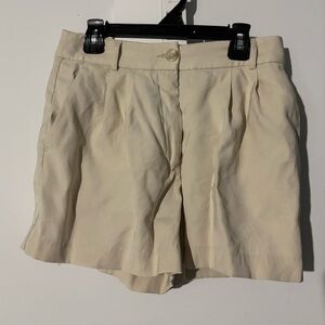 Dynamite High Waist Cream Shorts